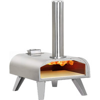 Big Horn Outdoors Pizza Ovens Wood Pellet 12    Pizza Oven Cooking Pizza Maker Portable Stainless Steel Pizza Grill, Silver Portable Party Use