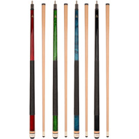 Set Of Aska L2 Billiard Pool Cue Sticks, 58"" Hard Rock Canadian Maple, 5/16X18 Joint, 13Mm Hard Tip, Mixed Weights (Set Of 4 Sticks)