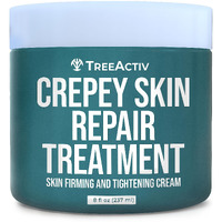 Treeactiv Crepey Skin Repair Treatment, 8Oz, Firming Cream For Face And Neck, Skin Firming And Tightening Lotion With Hyaluronic Acid, Crepey Skin Treatment That Moisturizes Dry Crepe Skin, 500+ Uses