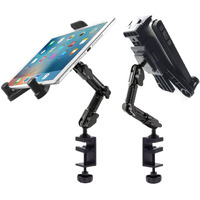 Chargercity Heavy Duty Aluminum Alloy Pole/Bar Mic Microphone Cymbal Stand Tablet Smartphone Holder Zoom Meeting Clamp Mount For All Ipad Tablets & Iphone Pro Max Plus (All Generations)