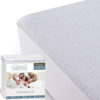Saferest 100% Waterproof King Size Mattress Protector - Fitted With Stretchable Pockets - Machine Washable Cotton Mattress Cover For Bed - Perfect Bedding Airbnb Essentials For Hosts
