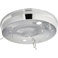 Sunlite 54Cr 12-Inch 2-Light Multipurpose Circline Ceiling Fixture, Chrome Finish