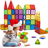 Magblock Magnetic Blocks - Magnetic Tiles Toys For Toddlers Kids Magnetic Building Blocks Preschool Magnet Set Magnetic Stem Toys 70 Pieces