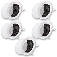 Acoustic Audio Cs-Ic63 In Ceiling 6.5"" Home Theater 5 Speaker Set 3 Way 1500 Watt Cs-Ic63-5S