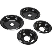 Whirlpool W10288051 Genuine Oem Burner Drip Bowls For Ranges, Black - Replaces 874987, 4396070, 4396072, Ah2377787, Ea2377787, Ps2377787