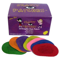 Krafty Eye Patches Usa (Unisex) Medium Size (70 Per Box & 1 Bag Foam Stickers For Ages 0-4Yrs Old)