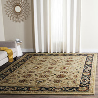 Safavieh English Manor Collection 8' X 10' Sage / Navy Ems739A Handmade Traditional Premium Wool Area Rug