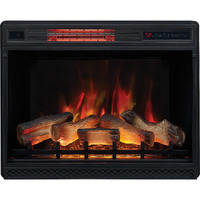 Classicflame 28"" 3D Infrared Quartz Plug And Safer Sensor Electric Fireplace Insert, 28 Inches, Black