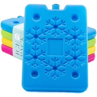 Blue Ele Be01 Ice Pack For Lunch Box And Cooler, Bpa Free, Reusable And Long Lasting, Slim And Lightweight Design For Kids, Set Of 4, Fun & Colorful