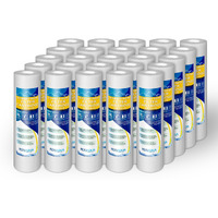 Sediment Water Filter Cartridge By Ronaqua 10""X 2.5"", Four Layers Of Filtration, Removes Sand, Dirt, Silt, Rust, Made From Polypropylene (25 Pack, 1 Micron)