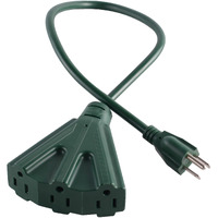 Maxworks 80697 Heavy Duty Indoor/Outdoor Triple Tap 3 Ft. Extension Cord -16 Awg/3C-Etl Approved