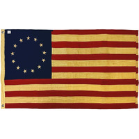 Tea Dye Aged Betsy Ross Colonial American Flag Country Primitive Patriotic Decor