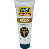 Real Time Pain Relief Maxx - 4Oz Tube | Intensive Formula With 18 Natural Ingredients | Fast-Acting Relief For Muscle Pain, Arthritis, Backaches, And More | Includes Menthol, Arnica, Peppermint Oil