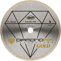 Qep 7"" Continuous Rim Premium Diamond Blade For Wet Or Dry Cutting Of Ceramic, Porcelain, And Marble Tile, Silver