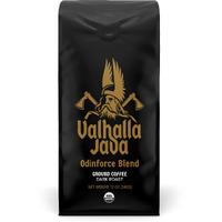 Death Wish Coffee Valhalla Java Dark Roast Ground Coffee, 12 Oz, Bold & Intense Blend Of Arabica Robusta Beans, Usda Organic