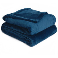 Effortless Bedding Oversized Plush Semi-Fitted Bed Blanket (California King, Sand Shell)