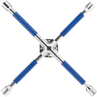 Cartman 18 Inch Universal Heavy Duty Lug Wrench Non Slip 4 Way Tire Iron Wrench