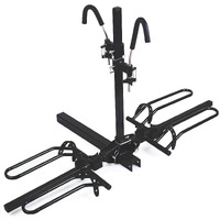 Maxxhaul 50027 Hitch Mount Bike Rack Platform - Style 2-Bike Rack For Cars Trucks Suvs Minivans With Hitch Tightener, Great For E-Bikes With Standard Width Tires
