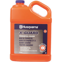 Husqvarna X-Guard Premium All Season Bar & Chain Oil, 1 Gallon, Grey (593272002)