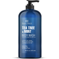 Botanic Hearth Tea Tree Face Wash With Mint - Acne Fighting, Premium, Hydrating Liquid Face Soap With Pure Tea Tree Oil - For Women And Men, Paraben Free, Fights Acne - 16 Fl Oz