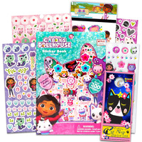 Gabby's Dollhouse Puffy Craft Sticker Book For Girls - Bundle With 300+ Stickers, More ( Party Supplies)
