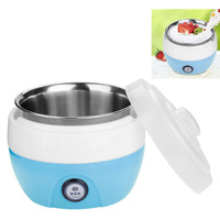 Automatic Yogurt Maker, 1L Household Electric Automatic Yogurt Yoghurt Diy Maker Stainless Steel Inner Container 220V, Yogurt Maker(Blue)