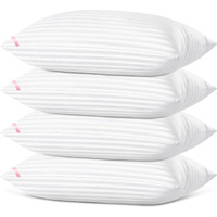 Eiue Bed Pillows For Sleeping 4 Pack Queen Size,Pillows For Side And Back Sleepers,Super Soft Down Alternative Microfiber Filled Pillows,20 X 30 Inches