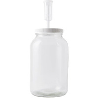 Fastrack - Wide Mouth Glass Jar With Lid And Econolock Airlock, Large , 1 Gallon , Clear