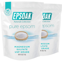 Epsoak Epsom Salt 10 Lb. Magnesium Sulfate Usp. (Qty. 2 X 5Lb. Bags) Resealable Epsom Salt Bulk Bags Unscented, Made In The Usa, Cruelty-Free Certified