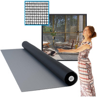 Doca Window Screen Replacement & Repair Kit - 96"" X 100' Fiberglass Mesh Roll - Easy Diy For Window Screen, Door, Pool, Porch, Or Patio - Durable, Cut-To-Fit Charcoal Screen For Home Use