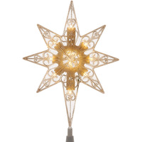 National Tree 11 Inch Bethlehem Star Tree Topper With 10 Warm White Led Bulbs (Ta21-11Lsw-1)