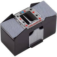Gse Games & Sports Expert 4-Deck Automatic Card Shuffler, Battery-Operated Electric Shuffler Machines For Playing Cards, Blackjack, Texas Hold'Em, Canasta, Uno, Rummy, Bridge