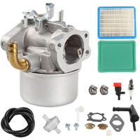 798653 Carburetor + 491588S 491588 Air Filter Spark Plug Kit Compatible With Briggs & Stratton 698860 791077 790290 693865 697354 698474 791991 Carb New,By Liyyoo