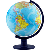 Waypoint Geographic Scout Illuminated, Decorative Classroom Globe With Stand, World Globe With More Than 4000 Places, 12    Interactive Globe With Political Mapping, Blue