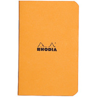 Rhodia Slim Slim Staplebound Notebooks - Graph 48 Sheets - 3 X 4 3/4 In. - Orange Cover (119158C)