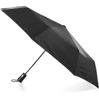 Totes Automatic Open Wooden Handle Umbrella, Black