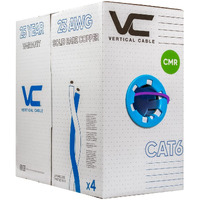 Vertical Cable Cat6, 550 Mhz, Utp, 23Awg, Solid Bare Copper,1000Ft, Bulk Ethernet Cable - 060 Series, Purple