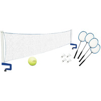 Poolmaster 72786 Above-Ground Pool Water Volleyball And Badminton Pool Game With Bracket Mounts White 16-Feet