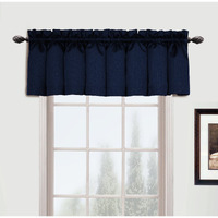 United Curtain Metro Woven Straight Valance, 54 By 16-Inch, Navy