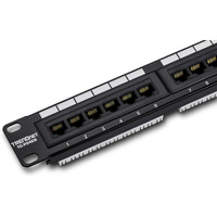 Trendnet 24-Port Cat6 Unshielded Patch Panel, Wallmount Or Rackmount, Compatible With Cat3,4,5,5E,6 Cabling, For Ethernet, Fast Ethernet, Gigabit Applications, Black, Tc-P24C6