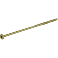 Power Pro 48618 Wood Screws, #10 X 6"", Premium Outdoor Deck Screws, Rust Resistant, Epoxy Coated Bronze, 5Lb Tub, 177 Pcs