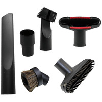 Gibtool Vacuum Attachments Accessories Cleaning Kit Brush Nozzle Crevice Tool For 1 1/4 Inch & 1 3/8 Inch Standard Hose 6Pcs