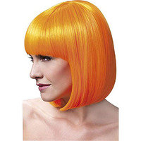 Fever Women's Elise Wig 13Inch 33Cm Sleek Bob With Fringe, Neon Orange, One Size