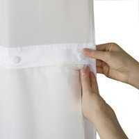 Hookless It's A Snap! Plastic Peva Snap-In Replacement Shower Curtain Liner For Hookless Curtain With No Sheer Window, 70"" X 69"", Water-Repellent, Easy Install, Frost