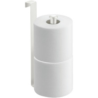 Idesign Classico Metal Toilet Paper Reserve, Over The Tank Tissue Organizer For Bathroom Storage, 2"" X 4.5"" X 10.75"", Pearl White