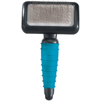 Master Grooming Tools Ergonomic Slicker Brushes - Molded Brushes For Grooming Dogs - Medium, 4"" X 2"", Black