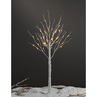Lightshare 4 Feet Birch Tree, 48 Led Lights, Warm White, For Home, Festival, Party, And Christmas Decoration, Indoor And Outdoor Use