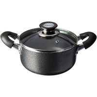 Non-Stick Aluminum 2 Handle Cooking Sauce Pot W/Glass Lid - 18 Cm 2.5 Qt