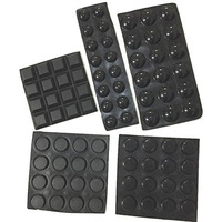 Black Self-Adhesive Bumper Pads 82-Piece Combo Pack (Round, Spherical, Square) - Noise Dampening Rubber Feet For Cabinets, Small Appliances, Electronics, Picture Frames, Furniture, Drawers, Cupboards