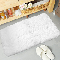 Bathroom Rugs Microfiber Plush Bath Mat Machine Washable, Slip Resistance Rubber And Absorbency Bath Rugs For Bathroom Floor, Door And Sink, Rectangular Floor Mat,White,32""X 20""
